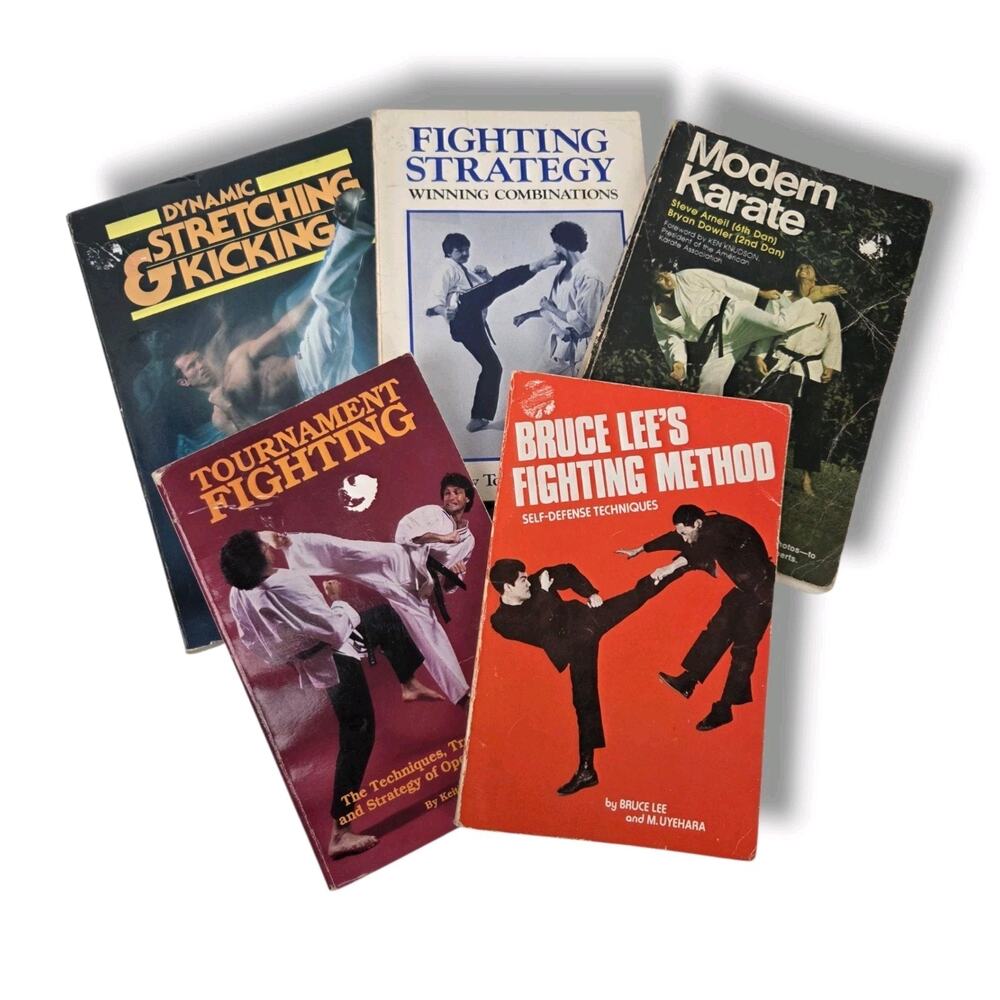 Bruce Lee Martial Arts Fighting Method Self Defense Techniques Karate Book Lot